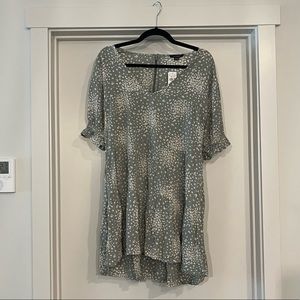 American Eagle | Tiered Babydoll Dress is Sage Floral